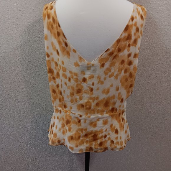 NWOT Jones Wear 100% Silk Sleeveless Cheetah Print Top Size 12 - Picture 4 of 5